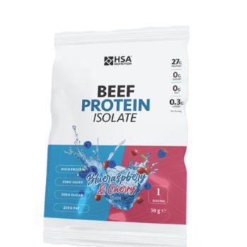 HSA Nutrition Beef Protein Isolate 30 G - Raspberry & Cherry