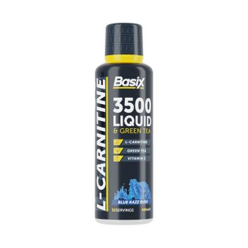 Basix L-Carnitine 3500 Liquid Shots-480Mg-64Serv-Blue Razz Rush Berry